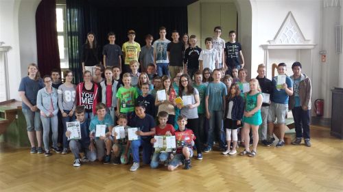 Preisträger und Teilnehmer Känguru 2014 am Gymnasium Nordhorn.